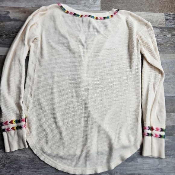 We The Free Rainbow Thermal Top Long Sleeve Scoop Neck Small - Picture 7 of 7